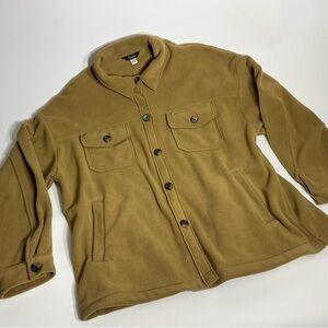 Cozy Fleece Brown Button Up Shacket
